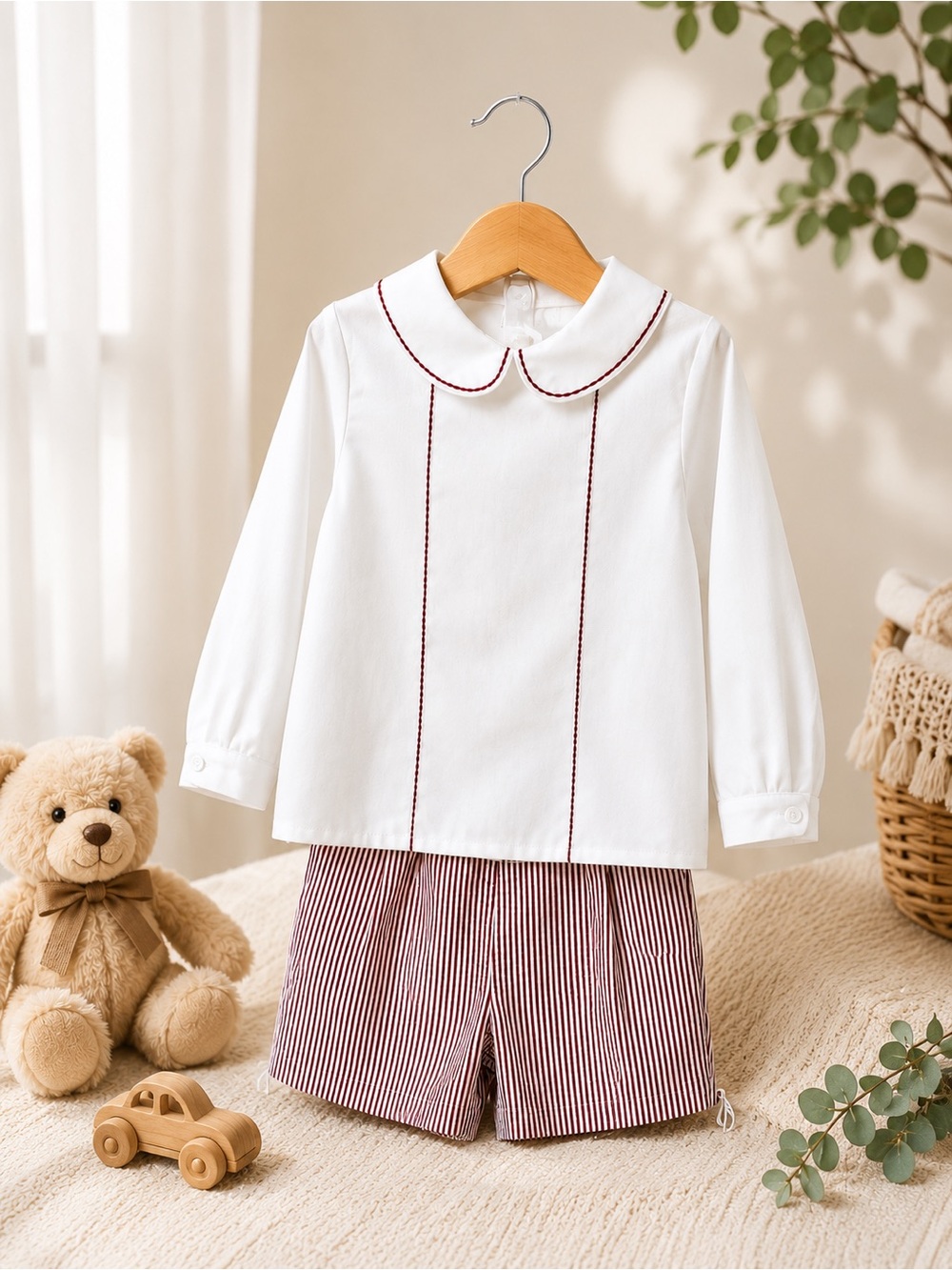 NWT Edgehill Collection boys set red white $62